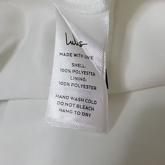 Lulu's Elegant Textured White Strapless Mini Dress - Picture 6 of 6